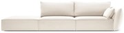 Beżowa aksamitna sofa prawostronna 264 cm Vanda – Mazzini Sofas