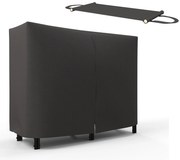 Outsunny Regał na Drewno na Opał, 0,33 m³, z Torbą i Ochronną Pokrywą, Metalowy, do 150 kg, 120 x 36 x 99 cm, Czarny