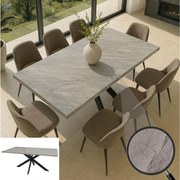 Stół do jadalni MCW-O55,  Wygląd marmuru szary