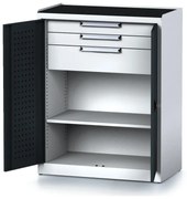 Szafa warsztatowa MECHANIC, 1170 x 920 x 500 mm, 2 półki, 2 szuflady, antracytowe drzwi