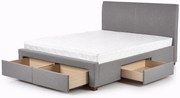 Szare Łóżko Tapicerowane L3-D82