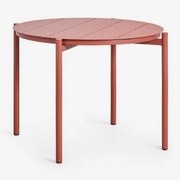 Okrągły Stół Ogrodowy Ø110 Cm Z Aluminium Elton Terracota - Sklum