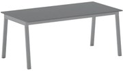 Stół konferencyjny do biura PRIMO BASIC, 180x90 cm, szaro-srebrna podstawa, grafit