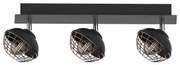 Lampa sufitowa, potrójna kierunkowa, na listwie, czarna LOGAN 3xE14