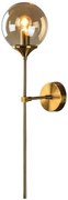 Kinkiet szklana kula - Mace Copper - bursztyn