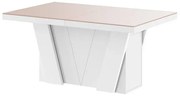 Stół rozkładany GRANDE 160(412)x100 cappuccino/biały połysk HUBERTUS