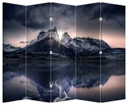 Parawan - Jezioro z górą (210x170 cm)