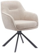 Kremowe tapicerowane fotele jadalniane zestaw 2 szt. Avola – Unique Furniture