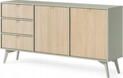 KOMODA EUKALIPTUS JODEŁKA SCANDI 158x80x38 cm, drewniane nóżki, FORESA