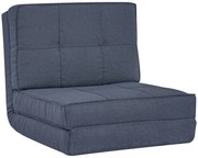 HOMCOM Fotel podłogowy rozkładany, 5-stopniowa regulacja, granatowy, 61x73x58cm | Aosom PL