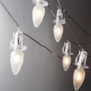 Łańcuch świetlny Szyszka, 20 żarówek LED Filament,przezroczysty kabel, przedłużenie