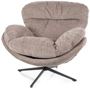 Fotel do salonu Florence Raven ciemnobeżowy obracany SIGNAL