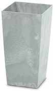 Donica ogrodowa Urbi Square Beton Effect 12,6 x 12,6 x 20 cm szary PROSPERPLAST