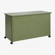 Skrzynia Do Przechowywania Ogrodowa Ze Stali Forzan Intensywny Verde Olive & 915 L - Sklum