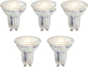 Zestaw 5 ściemnialnych żarówek LED GU10 50 3,9W 450 lm 3000K Longlife