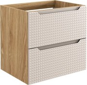 Szafka pod umywalkę LUXOR BEIGE 82-60-2S 60cm dąb olejowany/beżowa COMAD