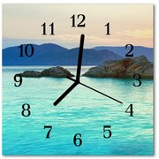 Zegar ścienny kwadrat Wyspa morska