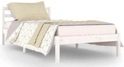 Białe jednoosobowe łóżko sosnowe 90x200 cm F8-A89