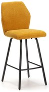 Musztardowe hokery zestaw 4 szt. 65 cm Bei – Marckeric