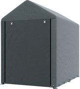 Outsunny Szopa Ogrodowa, Namiot Magazynowy, Mocny i Odporny na Warunki Pogodowe, Stalowy Stelaż, 1,2x1,8x1,6m, Ciemnoszary | Aosom PL