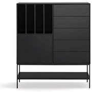 Czarna szafka 120x140x45 cm Platt – Teulat
