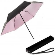 KNIRPS US.050 BLACK WITH ROSE - lekki damski parasol składany na płasko
