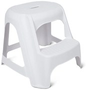 4Home Schodek plastikowy, biały, 55 x 48 x 40 cm