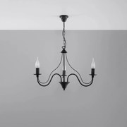 Żyrandol MINERWA 3 czarny SOLLUX  LIGHTING