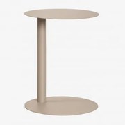 Stolik Pomocniczy Ogrodowy Okrągły Ø40 Cm Ze Stali Yannik Moka Brown - Sklum