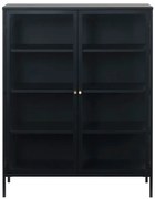 Czarna metalowa witryna 110x140 cm Carmel – Unique Furniture