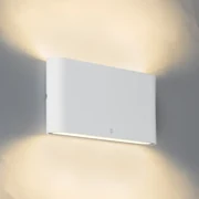 Zewnetrzna Nowoczesna lampa ścienna zewnętrzna biała 17,5 cm z diodą LED IP65 - Batt Nowoczesny Oswietlenie zewnetrzne