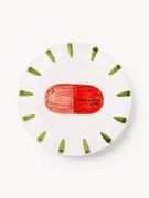 Ręcznie malowany talerz deserowy Forget Your Ex Pill