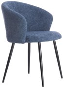 Niebieskie metalowe fotele jadalniane zestaw 2 szt. Radaja – Light &amp; Living