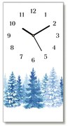 Zegar ścienny Pionowy-Choinki Śnieg Święta Zima