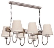 Lampa wisząca CARIN 6xE14/60W/230V szara