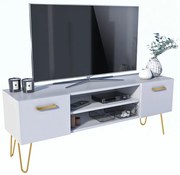 Biała nowoczesna szafka RTV glamour H9-N41