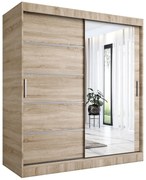 Szafa przesuwna MODUO COMFORT 2 180 dąb sonoma z lustrem MKPOL