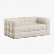 Sofa Harriet 2-osobowa Z Owczej Skóry Chenille Kremowy Beż - Sklum