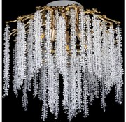 Żyrandol przysufitowy 6xE14/60W/230V + 3xLED/3W śr. 54 cm złoty