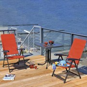 Stół ogrodowy Dine & Relax 70 x 70 cm punti / antracyt PATIO