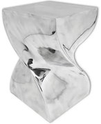 Srebrny skręcony stolik K2-W49