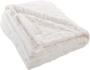 Pluszowy koc ze sztucznego futra, NATURAL