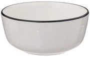 Miska porcelanowa ALIX, czarna obwódka, Ø15 cm