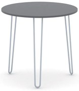 Okrągły stół jadalniany SPIDER, średnica 80 cm, szaro-srebrna podstawa, grafit