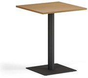 Stolik kawowy ENZO, 60x60 cm, czarna podstawa, buk