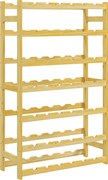 HOMCOM Regał na 42 butelki wina, 7 poziomów, z zabezpieczeniem przeciwwypadkowym, drewno sosnowe, 63x25x102cm, naturalny
