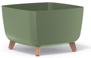 Donica ogrodowa kwadratowa Gracia Square 39 x 39 x 27 cm ziemisty zielony PROSPERPLAST