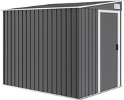 Outsunny Metalowy domek narzędziowy 2,81m² 154x206,5x181 cm domek z dachem jednospadowym fundament