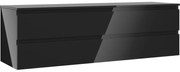 Mexen Orio szafka łazienkowa podumywalkowa 160 cm z blatem, 2 szuflady, czarna połysk - 91A10-16047-2-BFFC70