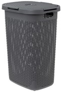 Wysoki kosz na pranie z plastiku, 60 l